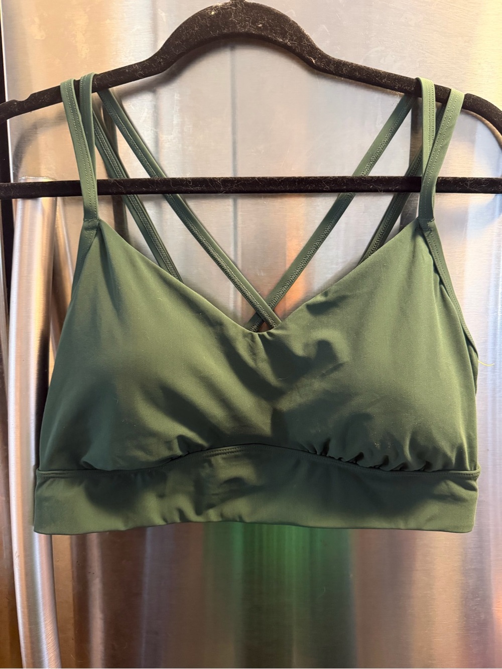 all in motion Olive Strappy V-Neck Sports Bralette